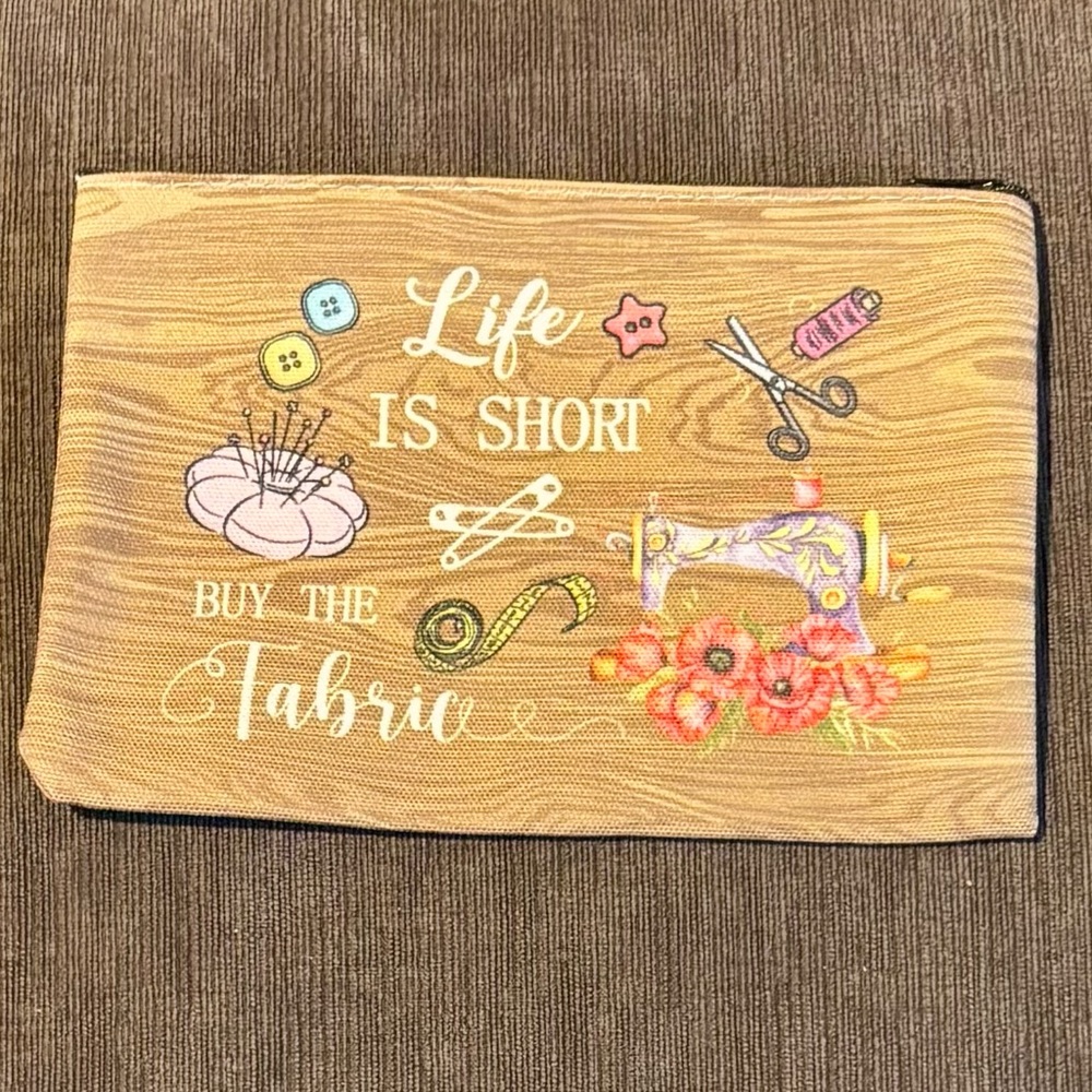 Sewing Themed Zipper Pouch